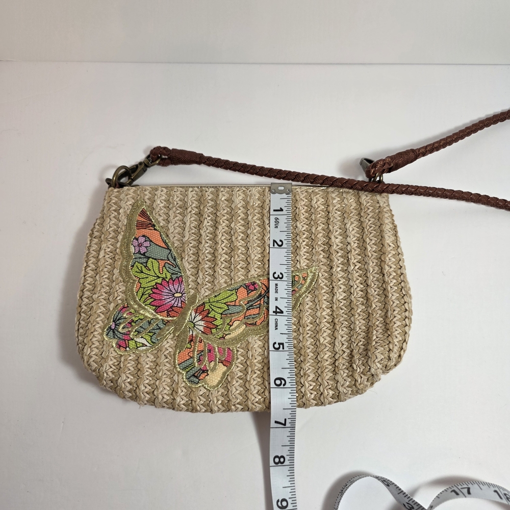 Sakroots Floral Butterfly Woven Crossbody Bag - Picture 12 of 12